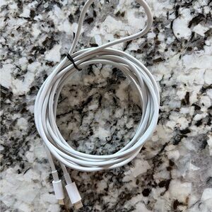 White USB-C Lightning Charging Cable - 10 feet
